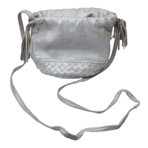 🔥 Champagne Shimmer VINTAGE BOTTEGA VENETA w/ TASSELS Special Occasion Bag 🔥